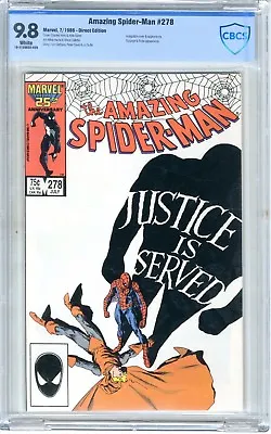 Buy Amazing Spider-Man #278 CBCS 9.8 NMMT White Pgs 7/86  Hobgoblin, Scourge & Rose  • 135.92£