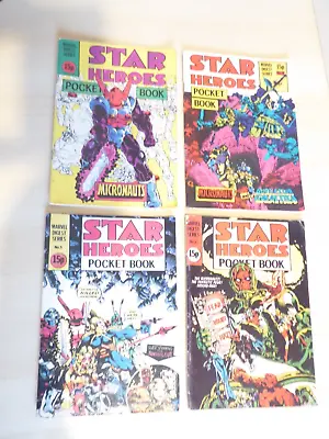 Buy 4 X Marvel Digest Star Heros British Pocket Book #3-6, 1980, - VG/FN • 7.50£