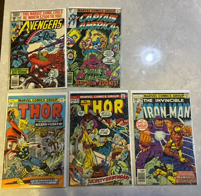 Buy Avengers Comic Book Lot 5 Comics Thor 212 233 Captain America 243 Iron Man 108 • 11.89£