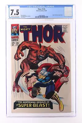 Buy Thor #135 - Marvel Comics 1966 CGC 7.5 High Evolutionary Appearance. • 86.10£