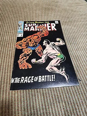 Buy Sub-Mariner #8 (1968) Classic Battle Vs. The Thing Black Cover Marvel Comics • 239.85£