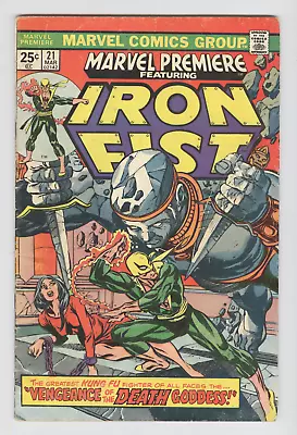 Buy Marvel Premiere #21 March 1975 G/VG Iron Fist, First Appearance Misty Knight • 11.95£