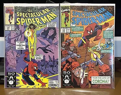 Buy Spectacular Spider-Man #176 & #177 1st Appearance Corona (Covid) Marvel Comics • 11.85£