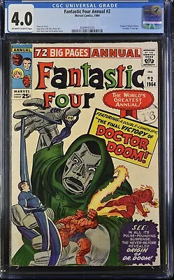 Buy Fantastic Four Annual 2 1964 Marvel Comics CGC 4.0 • 249.85£