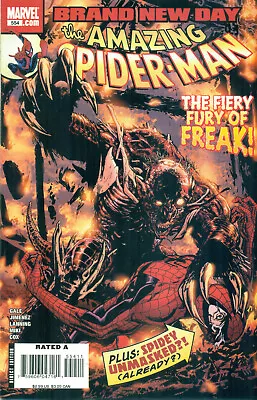 Buy Amazing Spider-Man #554 Gale Jimenez Freak Peter Parker Brand New Day NM/M 2008 • 3.17£