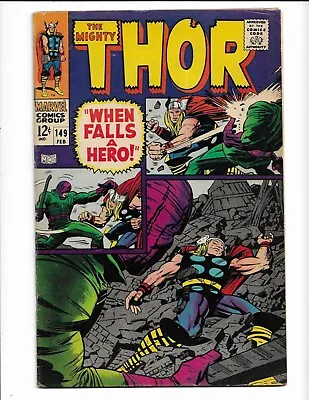 Buy Thor 149 - Vg/f 5.0 - Loki - Odin - Balder - Sif - 2nd App Of Wrecker (1968) • 28.02£