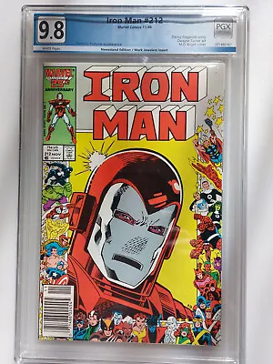 Buy The Invincible Iron Man #212 PGX 9.8 Newsstand/Mark Jewelers /25th Anniversary • 233.24£