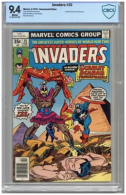 Buy Invaders # 25  CBCS  9.4  NM   White Pgs   2/78  Newsstand Edition  Scarlet Scar • 91.62£