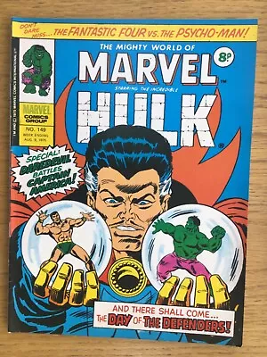 Buy Mighty World Of Marvel #149 - Hulk - Marvel UK Comic - 9 August 1975 VGC • 5.95£
