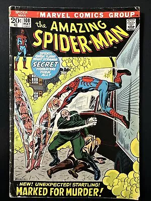 Buy The Amazing Spider-Man #108 Marvel Comics 1st Print Bronze Age 1972 Good/VG • 10.39£