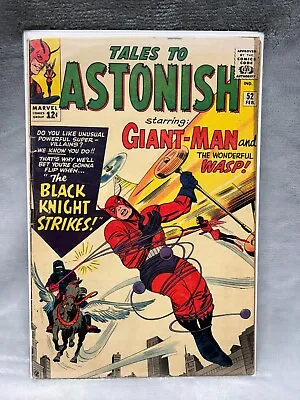 Buy Tales To Astonish #52 1st Appearance Of Black Knight 1964 Key Just Pressed • 51.97£
