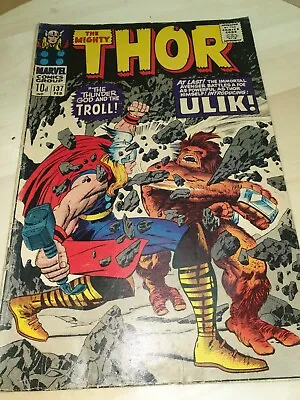 Buy THOR #137 MARVEL COMICS 1967 1ST APPEARANCE OF ULIK Complete • 34.88£