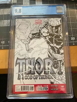 Buy Thor God Of Thunder #1 Variant 1:150 Quesada CGC 9.8. First Mention Of Gorr • 553.21£