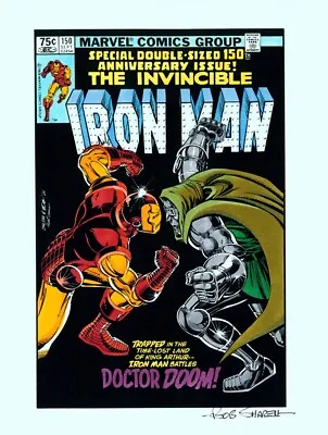 Buy Bob Sharen SIGNED & COLORED B&W Art Print Iron Man 150 John Romita Jr Bob Layton • 63.24£