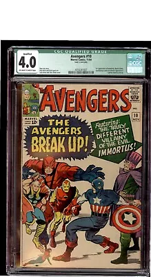 Buy Avengers 10 CGC 4.0 Qualified Pg 12 Missing Story Unaffected 1964 • 91.65£