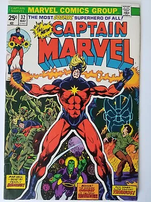 Buy Captain Marvel 32 Jim Starlin Art And Story Marvel Bronze Age Key 1974 • 79.01£