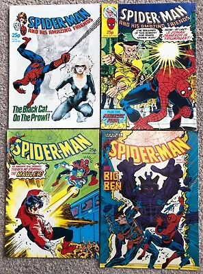 Buy Vintage Spider-Man Marvel UK Bundle Job Lot X4 Issues 560 566 585 598 1983 1984 • 10£
