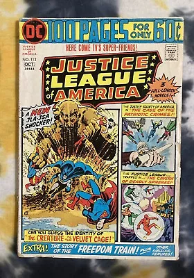 Buy JUSTICE LEAGUE OF AMERICA #113   (1974) - DC Comics / VG+ / 100 Page • 11.88£