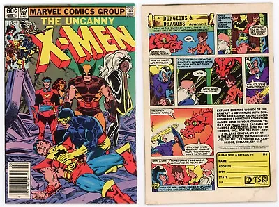 Buy Uncanny X-Men #155 (VG/FN 5.0) NEWSSTAND 1st App Brood & Brood Queen 1982 Marvel • 16.06£