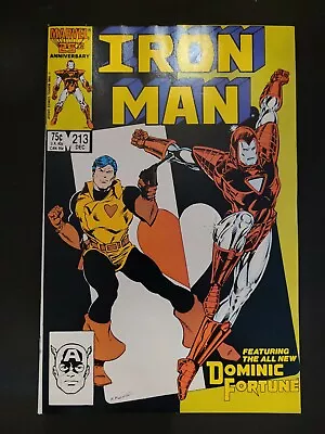 Buy Iron Man #213 KEY Reintroduction Of Dominick Fortune Mid Grade Comic C1 • 7.92£