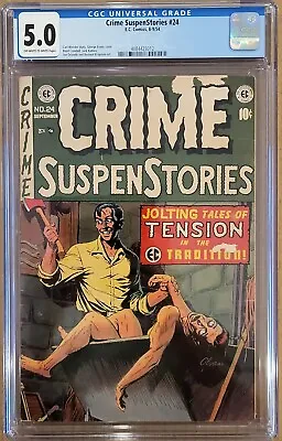 Buy Crime SuspenStories #24 CGC 5.0 George Evans Cover EC 1954 • 610.98£