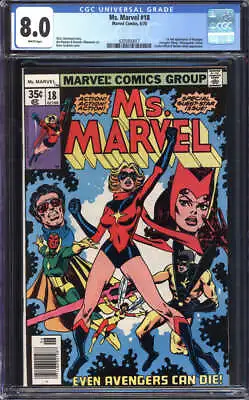 Buy Ms. Marvel #18 Cgc 8.0 White Pages // 1st Full Appearance Of Mystique 1978 • 134.04£
