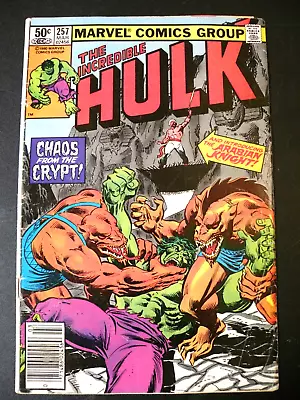 Buy The Incredible Hulk #257 VG/FN Introducing The Arabian Knight Newsstand  1981 • 3.15£