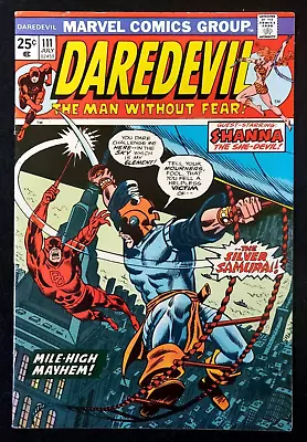 Buy Daredevil #111 1st Appearance Silver Samurai! Black Widow! Marvel 1974 FN • 39.52£