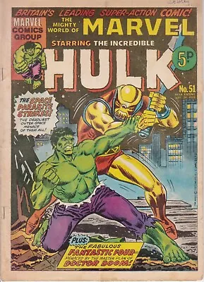 Buy Mighty World Of Marvel, UK, #51, 1973, Hulk, Dr Doom, Fantastic Four • 2.30£