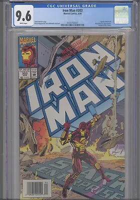 Buy Iron Man #303 CGC 9.6 1994 Marvel Comics Captain America & New Warriors App • 52.19£