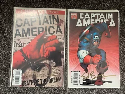 Buy Marvel Comics Captain America By  Ed Brubaker 25 And Variant Coa • 125£