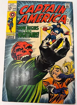 Buy Captain America #115 (Marvel 1969) Red Skull VG/FN • 39.49£