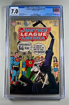 Buy (CGC 7.0) Justice League Of America #73  8/69 (Golden Age Superman Appearance) • 119.93£