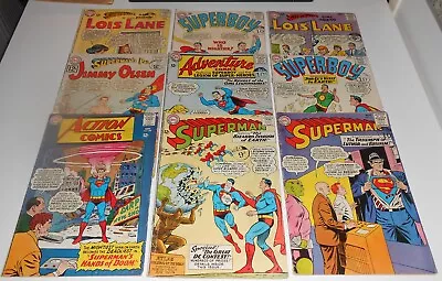 Buy 9x SILVER-AGE DC COMICS Lot 1960s Superman Action Adventure Superboy Jimmy Olsen • 60£