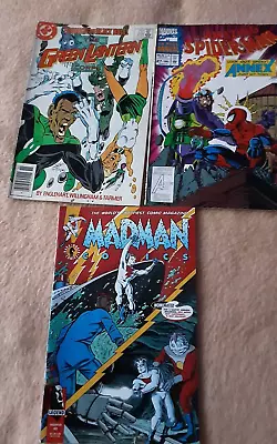 Buy 3 Comics In English Language Spider-Man 27/93+Green Lantern 218/87+Madman # 3 B23 • 1.71£
