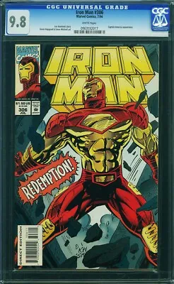 Buy IRON MAN #306 CGC 9.8 WP RARE 1of6! CAPTAIN AMERICA The NEW WARRIORS Marvel 1994 • 172.42£