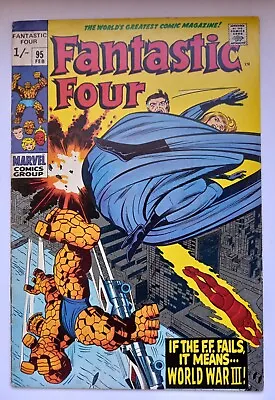 Buy FANTASTIC FOUR #95 (Lee/Kirby) Marvel Comics 1969 FN • 22£
