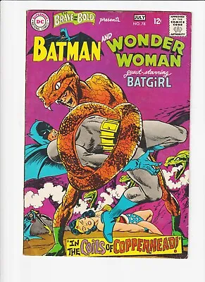 Buy Brave And The Bold 78 DC COMIC 1st Copperhead, Batman & Wonder Woman & Batgirl • 31.55£