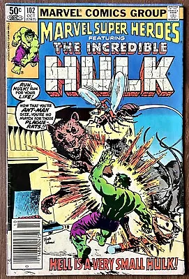 Buy 1981 Marvel Super Heroes The Incredible Hulk #102 Hell Is A Very Small Hulk • 8.32£