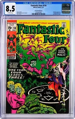 Buy Fantastic Four #110 (Green Printing Error) Lee Kirby RARE Marvel CGC 8.5 VF+ • 1,599.03£