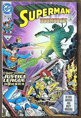 Buy 1992 Dc Comics Superman #74 Doomsday Vs. Superman • 6.02£