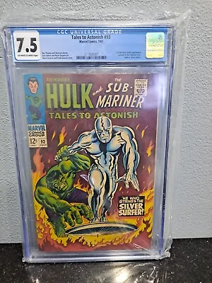 Buy Tales To Astonish #93 CGC 7.5 1967 Marvel Silver Surfer Incredible Hulk • 316.24£