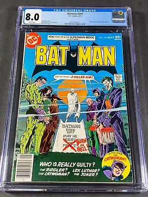Buy Batman #291 1977 CGC 8.0 4327284010 Jim Aparo Joker • 79.16£