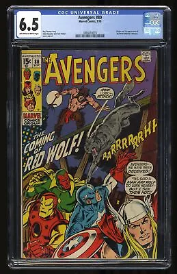 Buy Avengers #80 CGC FN+ 6.5 1st Appearance Red Wolf (William Talltrees)! Marvel • 63.07£