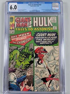 Buy TALES TO ASTONISH #62 CGC 6.0 Marvel Silver Age 1st Appearance Of THE LEADER • 191.88£