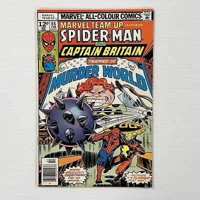 Buy Marvel Team-Up #66 1978 VF Spider-Man & Captain Britain Pence Copy • 24£