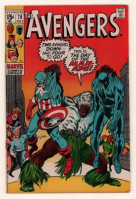Buy Avengers #78 LETHAL LEGION 1st APPEARANCE, Bronze Age Marvel 1970 VG+ • 13.62£