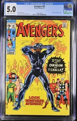 Buy Avengers #87 CGC 5.0 1971 - Black Panther Origin - Free Shipping • 71.95£