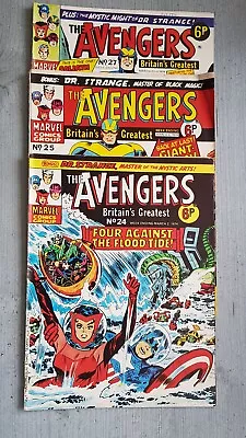 Buy The Avengers #24, 25, 27 (1974) UK Marvel Bronze Age Comics (3 Issues) • 0.99£