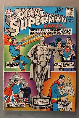 Buy GIANT SUPERMAN ANNUAL No. 7 *1963* Silver Anniversary Issue! ~ 1938-1963 ~ Solid • 99.94£